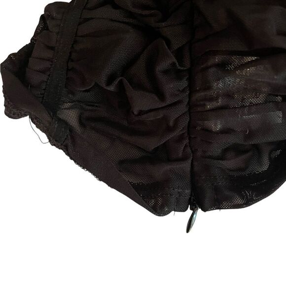 Princess Polly Crop Top Black Sheer - Picture 4 of 5